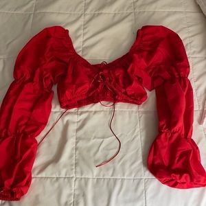 Red crop top